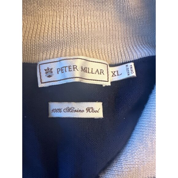 Peter Millar Mens Navy Merino Wool Vest XL Made Classic Golf Country Club - Picture 3 of 5